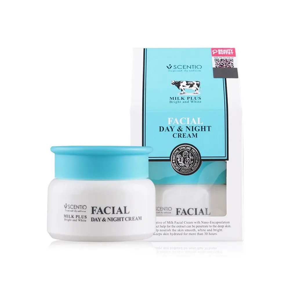Scentio Milk Plus Bright and White Facial Day & Night Cream Help The Skin Look Skin Hydration and Improves Skin Hydration