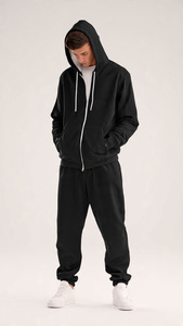 Conjunto de Sudadera Holgada y Pantalones Deportivos Holgados para Hombre, Ropa Deportiva de Invierno, Chándal Holgado de Felpa para Hombre - Product Image 3