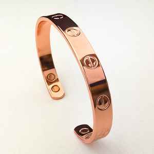 Bracelet de thérapie magnétique élégant en cuivre pur pour le soulagement de la douleur et la guérison - Product Image 4