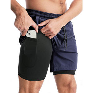 2025 été en gros vêtements de sport dos fermeture éclair poche hommes Shorts entraînement séchage rapide Shorts pour hommes - Product Image 3
