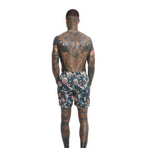 Short de bain 100% coton imprimé numérique avec Logo brodé et cordons de serrage, le plus à la mode et confortable pour hommes - Product Image 3