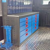 Armoire à outils en métal de haute qualité DT-120-17, 10 tiroirs, montage facile, couleur Mavi/Gri, dimensions personnalisables, pour véhicule
