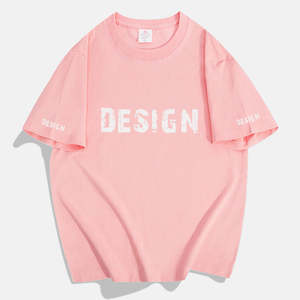 2025 logotipo impreso de alta calidad para hombre 100% algodón de gran tamaño en blanco liso Casual de talla grande patrón sólido - Product Image 3