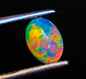 Piedra preciosa de cabujón de forma ovalada de ópalo etíope-Piedra suelta de juego de fuego pulida suave-Cabinas de ópalo para hacer joyas - Product Image 3