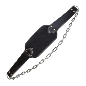 Cinturón de inmersión de cuero para entrenamiento de gimnasia profesional Cadena de levantamiento de pesas con función ajustable - Product Image 4