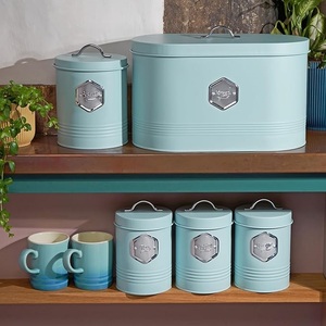 Customizable 5-Piece <b>Tea</b> Biscuit <b>Canister</b> <b>Set</b> Handmade Top Metal Flip Top for Home Kitchen Parties Food Storage Container - Product Image 2