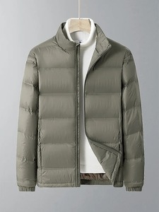 Veste d'hiver en duvet pour hommes Business Casual Stand Collar Windbreaker Coat White Duck Down Padded Warm Down Jackets Big Size 8XL - Product Image 4