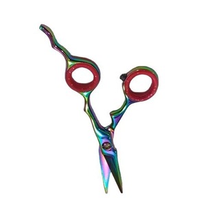 Ciseaux à cheveux en acier inoxydable de la meilleure qualité Ciseaux de salon de coiffure multicolores avec vis réglable et repose-doigt - Product Image 3