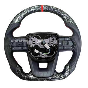 Volant en cuir en fibre de carbone forgé utilisé pour Toyota GR Yaris RAV4 Innova Vitz Supra MK5 A90 Axio Crown 4Runner Prius - Product Image 4
