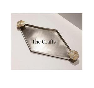 Plateau de service en aluminium en vrac de couleur argent, qualité supérieure, taille et forme personnalisées, vaisselle, plateau alimentaire - Product Image 1