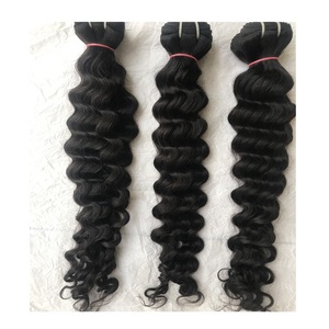 Venta al por mayor 100% de la cutícula DE LA Virgen alineados de alta calidad suelta de onda profunda de Malasia paquetes de cabello humano de cierre de la trama cruda sin procesar - Product Image 1