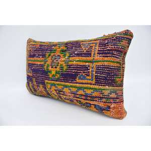 Multicolor Vintage Floral Kantha Patchwork Wool <b>Pillow</b> 12x20 Inches Soft Fabric for Home or <b>Sofa</b> Use - Product Image 4