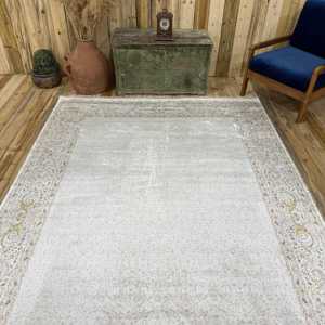 Alfombra Turca Vintage Grande de 6.3x6.7 pies (193x203 cm), Alfombra Blanca con Diseño Floral - Product Image 4