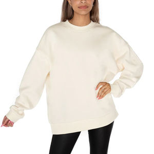 Pull en polaire de qualité supérieure pour femmes, double face, en coton, col rond, épaules tombantes, pulls molletonnés PAR AMAZING INDUSTRIES - Product Image 1