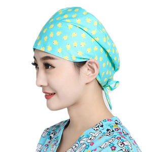 Gorros Médicos de Enfermería para Mujer con Botón, Gorros Quirúrgicos Elásticos Ajustables, Gorros de Médico y Enfermera con Estampado Personalizado - Product Image 3