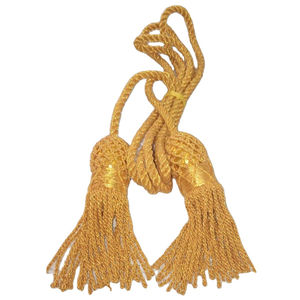 Lingote de oro hilo metálico borlas de viscosa encaje bordado decoración Cordón de COLOR dorado borla para estola litúrgica graduación - Product Image 1