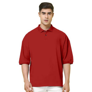 Anti-boulochage d'été pour hommes pour polo personnalisé de couleur unie respirant décontracté avec broderie Technique Plus Sportswear - Product Image 1