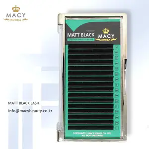 Macy-extensiones de pestañas coreanas, color negro mate, aspecto Natural, venta al por mayor - Product Image 1