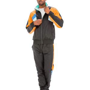 Conjunto de cortavientos personalizado de alta calidad Impreso OEM Chaqueta y pantalón con cremallera con cortavientos Fabricado - Product Image 3