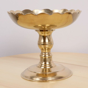 Cuenco dulce chapado en oro de latón macizo, cuenco para servir de metal de calidad superior, de acero inoxidable Interior, ideal para uso en mesa de la India - Product Image 6