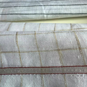 Premium 100% pur lin tissu fil teint motif pour vêtements tapisserie d'ameublement décor à la maison doux respirant matériau naturel au mètre - Product Image 3