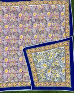 Tela estampada a mano de algodón puro con colores orgánicos en algodón lateral ECOLÓGICO con estampado en ambos lados AC edredones dohar 60,90 - Product Image 1