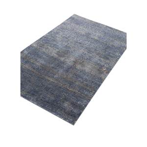 Alfombra de Lana y Viscosa Tejida a Mano Azul Sile, Diseño Abstracto para Uso Doméstico - Hwv-13014 - Product Image 2