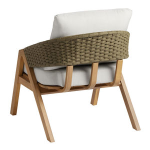 Sofá de cuerda para exteriores de 2 plazas americano, chaise de madera maciza de teca Popular para sala de estar, muebles de secado rápido para villas - Product Image 3