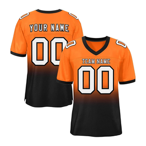 Camiseta de fútbol de sublimación de sarga de aparejos de secado rápido con número de logotipo personalizado OEM ODM con mangas cortas, camisetas de equipo impresas - Product Image 1