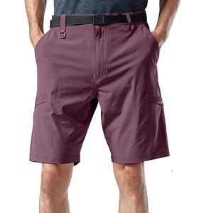 Pantalones cortos de moda para hombre, ropa de calle para entrenamiento de gimnasio, moda informal hasta la rodilla, pantalones cortos Cargo de Color sólido de secado rápido para hombre - Product Image 4