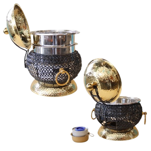 Exclusive Modern Casserole Sakhan Stainless Steel Metal Food Warmer Heater for Ramadan Available All Colors Including <b>Black</b> - Product Image 2