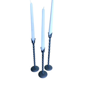 Set Of 2 Candlestick Made Of Metal Iron Black Powder Coasted Candlestick <b>Christmas</b> Festive Dinning Table Candle Holder For <b>Sale</b> - Product Image 6