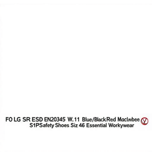 Calzado de Seguridad FO LG SR ESD EN20345 W.11 Azul/Negro/Rojo S1PS Talla 46, Ropa de Trabajo Esencial - Product Image 2