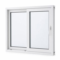Fenêtre coulissante UPVC série 88 avec moustiquaire, double vitrage, résistante aux intempéries