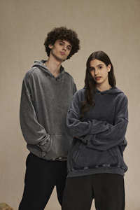 Vintage Wash Hoodie Hommes 100% Coton Heavyweight Streetwear Sweat À Capuche Surdimensionné Acide Lavé Blanc Goutte Épaule À Capuche Unisexe - Product Image 4