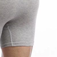 Caleçons Boxers Homme 100% Polyester Uni Style Urbain Respirant Écologique Séchage Rapide Taille Mi-Haute Braguette Boutonnée