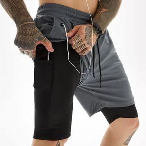 Short de basket-ball respirant pour homme, séchage rapide, Double couche, poche doublée, personnalisé - Product Image 3