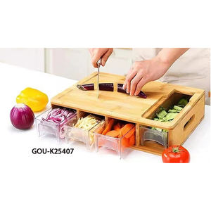 Caja de Almacenamiento para Tabla de Cortar de Cocina de Bambú - Multifuncional y Apta para Lavavajillas - Product Image 2