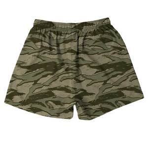 Custom Men Quick Dry Sports Shorts High Street Style Solid Polyester Mid Length Knitted <b>Fabric</b> OEM Available - Product Image 2