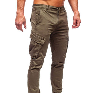 Pantalones Cargo de Estilo Urbano para Hombre, Cintura Media, Antiarrugas, Ecológicos, de Poliéster/Algodón, Ropa Urbana para Hombre - Product Image 3