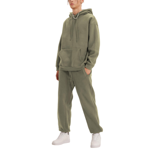 Conjunto de Sudadera con Capucha y Pantalones Deportivos para Hombre, Personalizado de Fábrica al por Mayor, Transpirable, de Felpa de Algodón, Estilo Holgado - Product Image 3