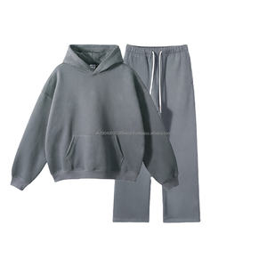 Sweat-shirts à capuche pour hommes en molleton de haute qualité 350 g/m², ensembles de survêtements personnalisés avec impression de logo, survêtement de sport pour la salle de sport - Product Image 1