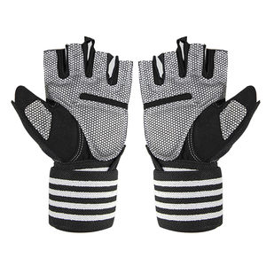 Weightlifting Gloves Gym Fitness Workout Training Gloves Made With Leather Neoprene Anti <b>Slip</b> Gym Gloves for Unisex - Product Image 4