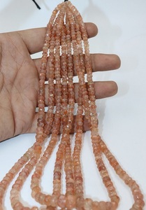 Perles naturelles en forme de rondelle à facettes en pierre de soleil pour la fabrication de bijoux - Product Image 5