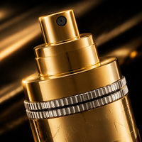 Flacon de parfum de luxe 100 ml en verre doré en forme de fusée, contenant haut de gamme pour marque de parfum de niche