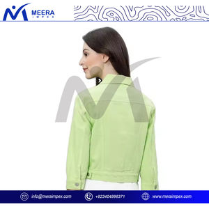Chaqueta vaquera de gran tamaño para mujer, Chaqueta vaquera azul a la moda para mujer, ropa de calle informal, abrigo elegante Vintage ajustado para mujer - Product Image 4