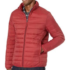 Vente en gros Veste matelassée pour hommes de haute qualité avec logo personnalisé Fermeture éclair à col montant Poches coupe-vent Grande taille Option OEM - Product Image 1