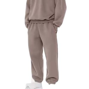 Vente en gros d'ensemble de pulls et survêtements stylés pour hommes Survêtements de jogging à épaules tombantes 2 pièces en coton épais pour hommes - Product Image 2