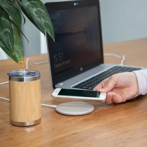 Caricatore Wireless 5W Eco-Friendly in Fibra di Grano per Dispositivi Smart Home - Product Image 3