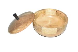 Handmade <b>Wooden</b> Chapati Roti <b>Box</b> Traditional Indian Design Premium Quality Modern Style Multifunction Flip Top <b>Lid</b> Presents - Product Image 2
